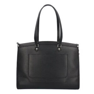 Louis Vuitton Madeleine Epi Shoulder Bag Leather Black